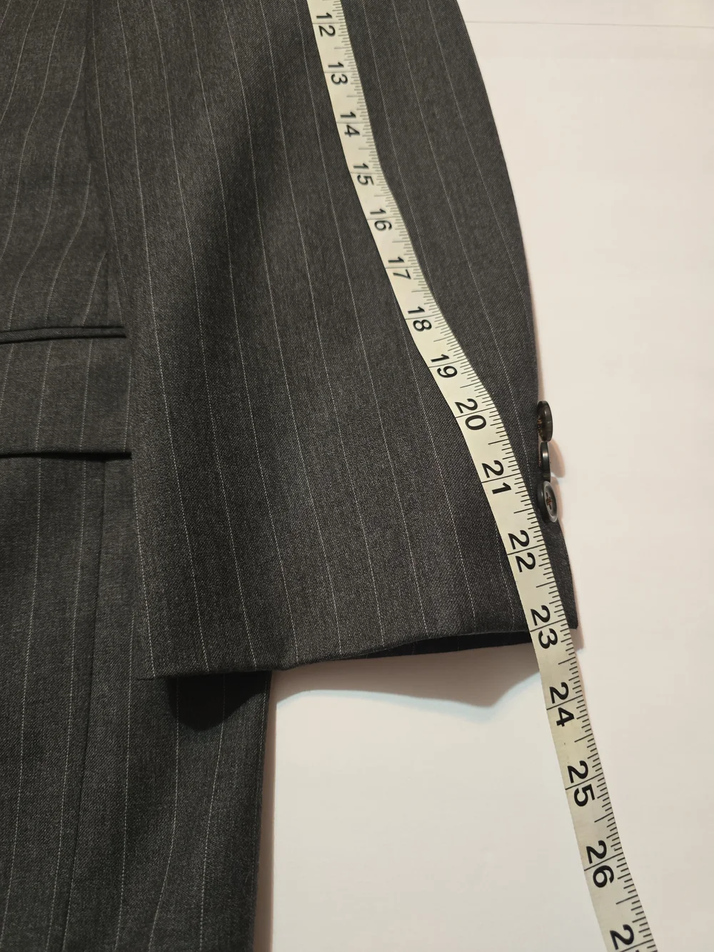 Lauren Ralph Lauren Men's Charcoal Pinstripe 2 Pcs Suit Set - Jacket & Pants